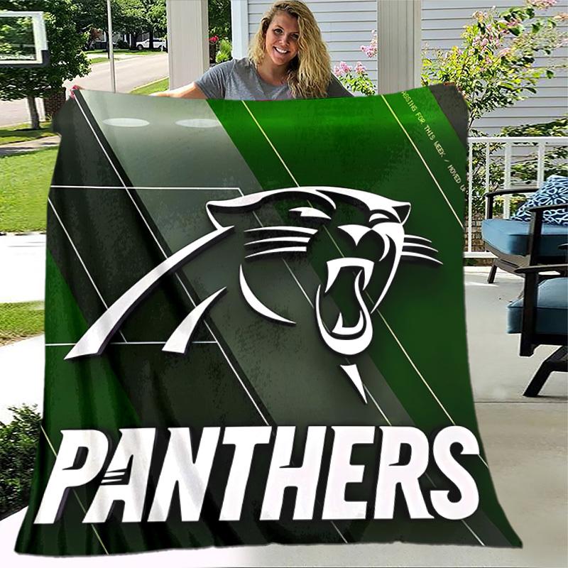 1pc Blanket - Carolina Panthers Print Design, Lightweight Blanket for Sofa, Bed- Soft &Warm, Gift for All Seasons