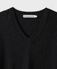 Beulaendideu Terry Boucle V-Neck Half Knit [Black]