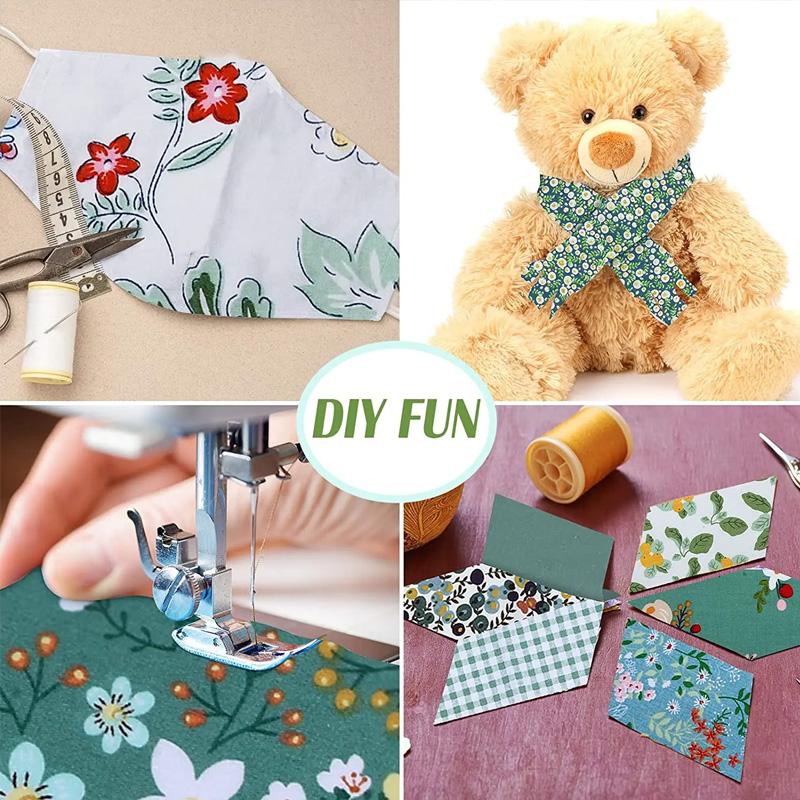 40Pcs Artcraft Fabric Scrapbook Green Fabric Handmade DIY Cloths Sewing Needlework Textile Patchwork Twill Printed Cotton