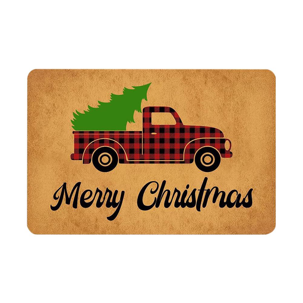 

Christmas Bath Floor Mat Letter Printing Doormat Blanket Decoration Water Absorption for Hotels Restaurants Supermarkets