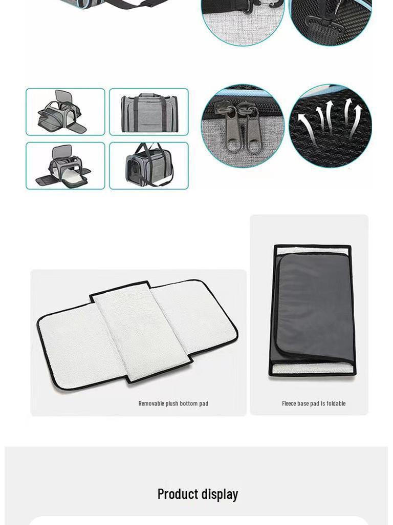 Large Portable Pet Backpack - Breathable, Airline-Friendly for Cats and Dogs