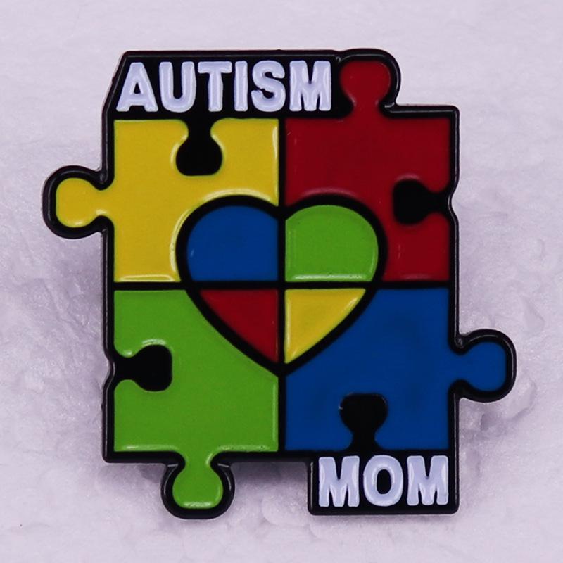 

Rainbow Puzzle Autism Mom Brooch