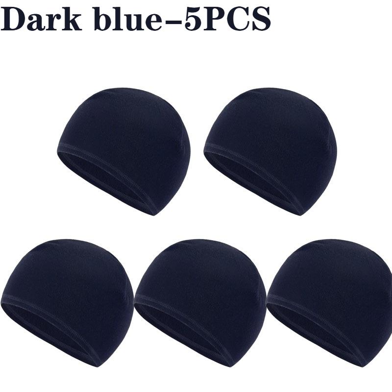 1-5PCS Unisex Winter Skull Cap Soft Polar Fleece Beanie Thick Warm Windproof Ski Hat Outdoor Cap Suitable for Both Men and Women
