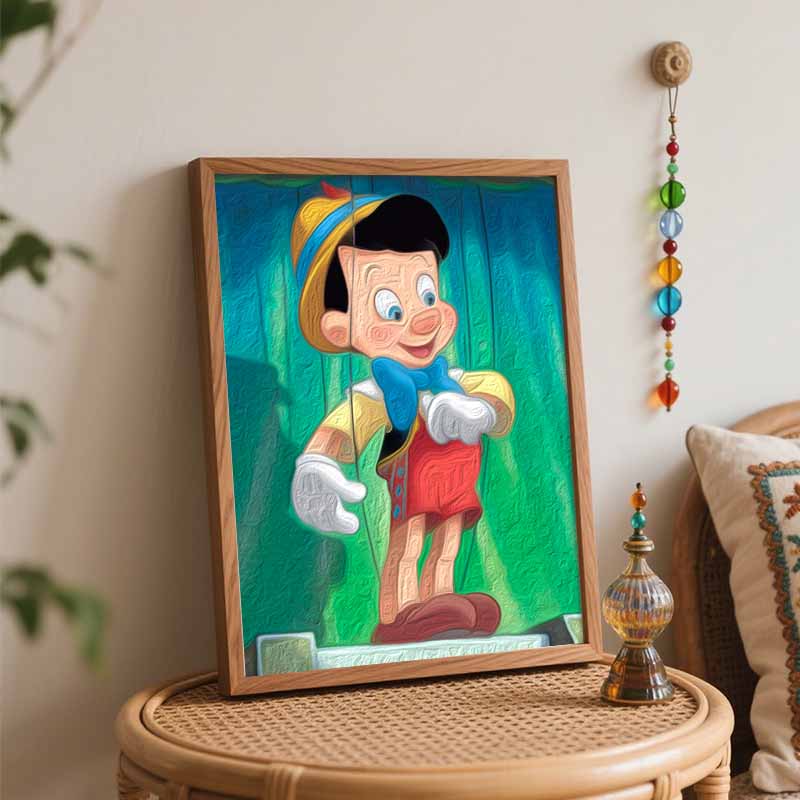 Disney Pinocchio oil painting kit digital painting art handmade diy home room decorations