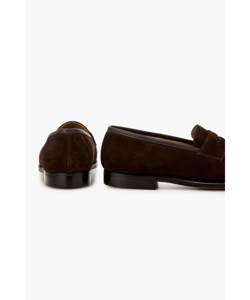 Man On The Boon [Crockett&Jones] Boston Suede Penny Loafers_Dark Brown 4716118110