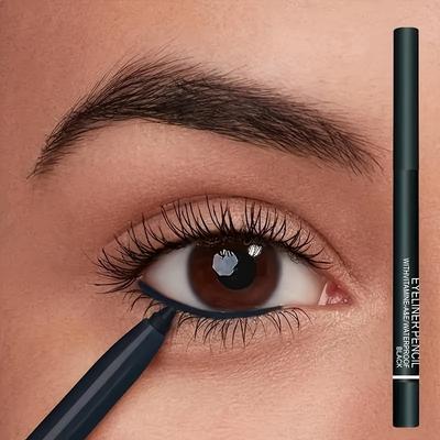 Creion Eyeliner Automat Rotativ, Neted, Ușor de Colorat, Rezistent la Apă, Nu se Estompează, Creion de Sprâncene, Stilou pentru Machiaj, Stilou cu Adeziv pentru Eyeliner