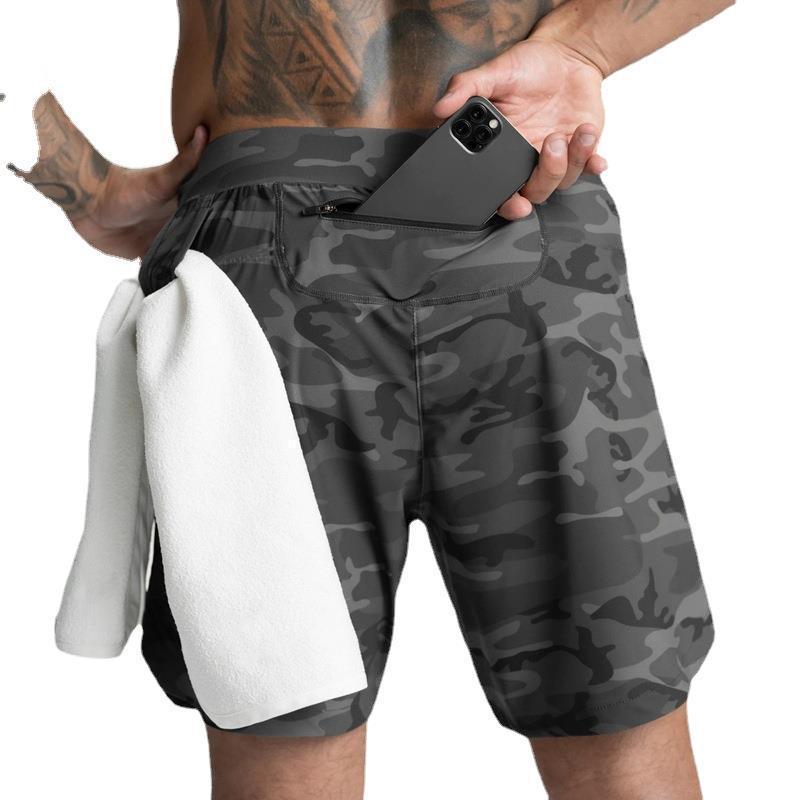 Men's Quick-Dry Solid Color Running Shorts