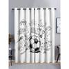 Fotbalové Graffiti Umělecký Design Sporty Děti 2 Kusy Stínování Polyester Zatemňovací Závěs pro Dekor Obývacího Pokoje Ložnice Hák
