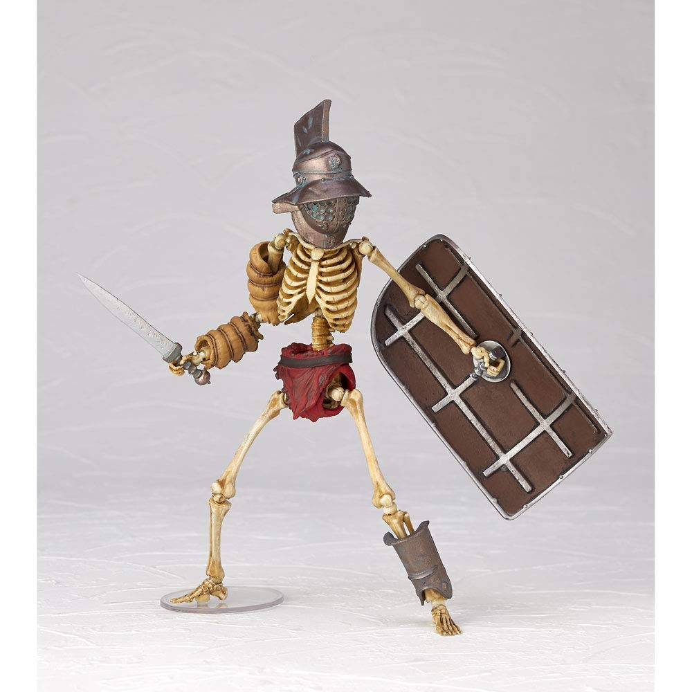 Kaiyodo Takeya Style Jizai Okimono Fish Helmet Warrior Murmillo Full Color Version Approximately 165mm Tall PVC ABC Painted Movable Figure KT030 &