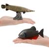 Piraña Criatura Marina Pez Modelo Pvc Realista Decoración de Acuario Con Soporte Para Coleccionistas
