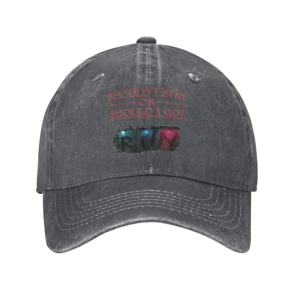 Should I Stay or RUN Baseball Cap Sun  Kpop Rock Wholesale Washed Hip Hop Hats Women Men Stylish Custom DIY Baseball Caps