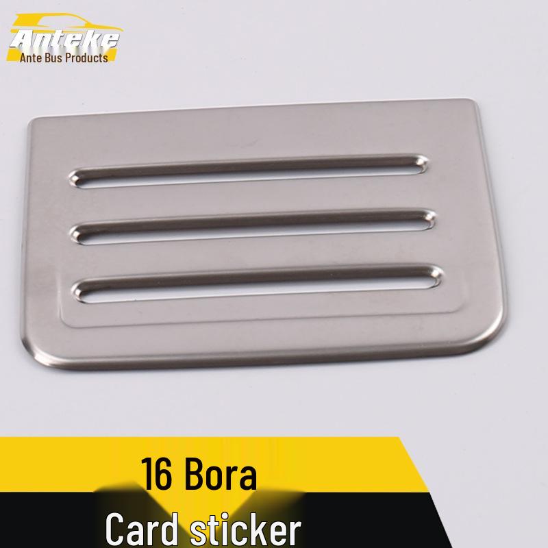 Stainless Steel Center Console Panel for 16 Bora Card Stickers