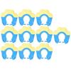 10pcs Baby Shower Children Bathing Hat Waterproof Wash Hair (YellowBlue )