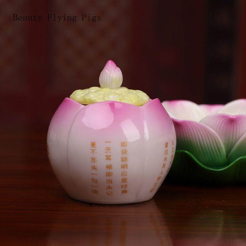 10.5X9CM Chinese Creative Lotus Holy Water Cup Buddha Front Water Supply Cup Clean Water Cup Tribute Cup Decoration