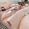 Mix Color Bubble Cotton Bedding Sets Washed Cotton Breathable Skin Friendly Comforter Cover Sets Jacquard Single Bed Linens