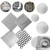 Square/round Perforated Mesh Filter Screen Thicken Bathroom Drain Cover Kitchen Shower Drain Parts