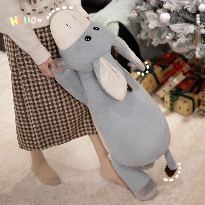 Big Donkey Eared Plush Toy Animal Long Bar Pillow Room Decoration Children Gift