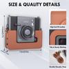 HIYQIN Fuji Wide EVO Sofortbildkamera Polyurethan-Leder Schutzhülle für Instax Wide EVO Kamera und Drucker Wide EVO Tragetasche mit verstellbar