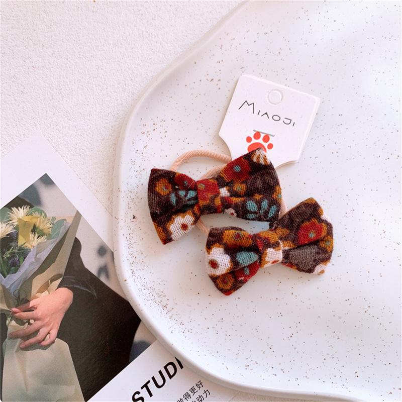 

Милый бант из ткани в горошек, резинка для волос, кольцо, для детей, для маленьких девочек, для детей, эластичная резинка для волос, аксессуары, головной убор, украшение about 5 cm