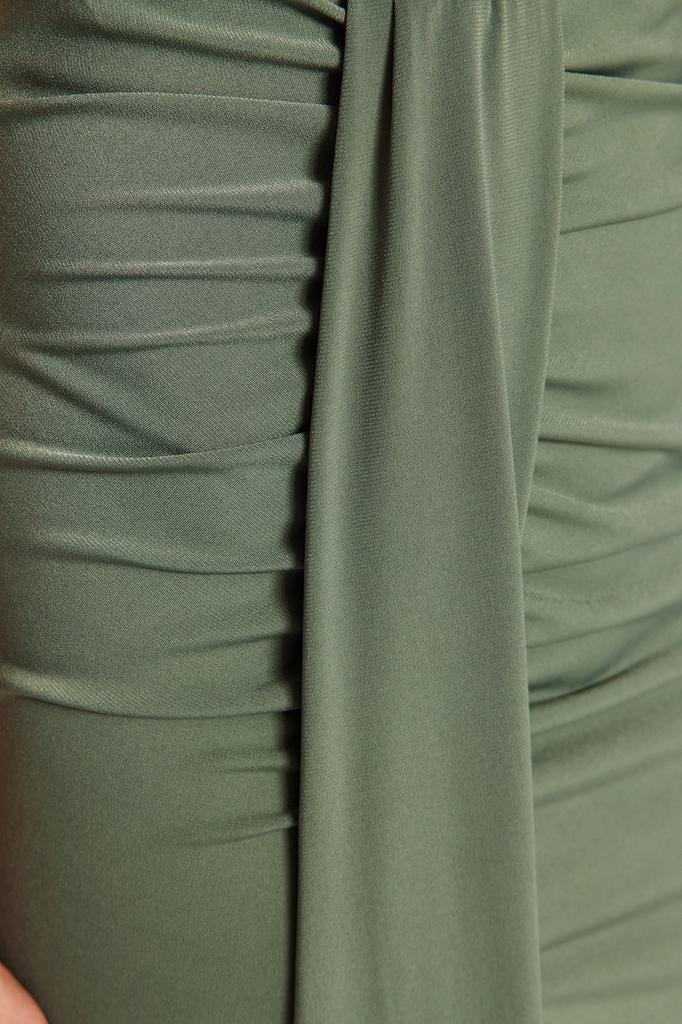 Women's Fashion New Skirt Black Fitted Maxi Woven Slit Skirt