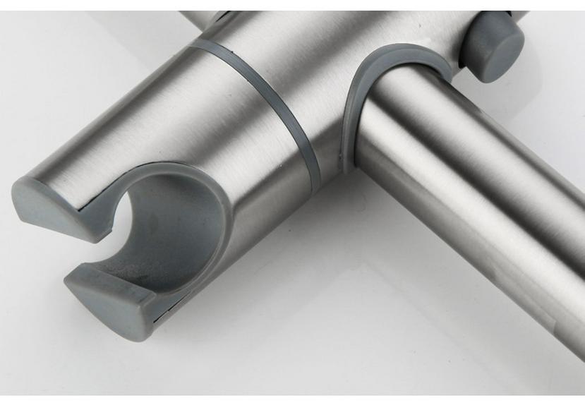 Adjustable No-Drill Stainless Steel Shower Head Holder and Sprayer Base