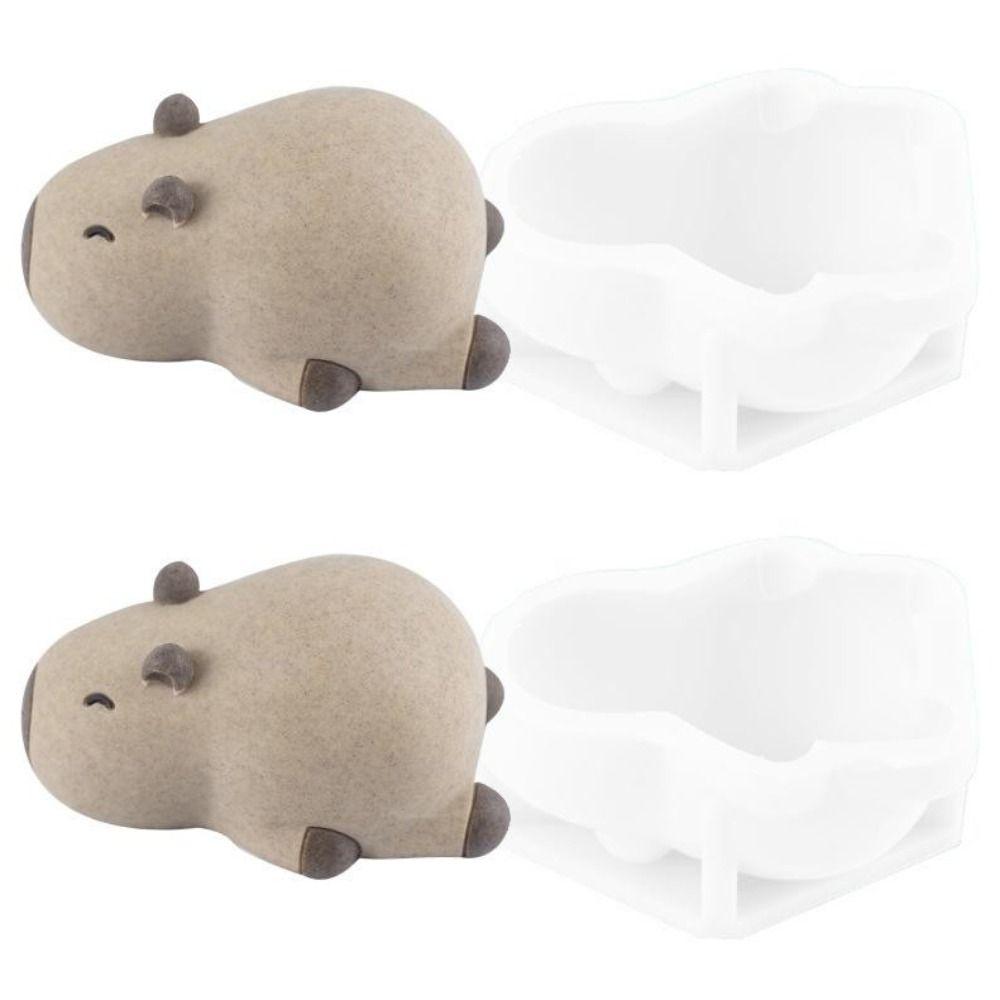 2Pcs Non-Stick Dessert Baking Mold Cute 3D Animals Silicone Molds Cake Decorating Molds  Baking Tool