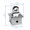 28/32mm Edelstahl Boots-Schiebekappe Quadratrohr Oberes Auge Endkappe Marine Bimini Beschlag für Markise Einfache Montage