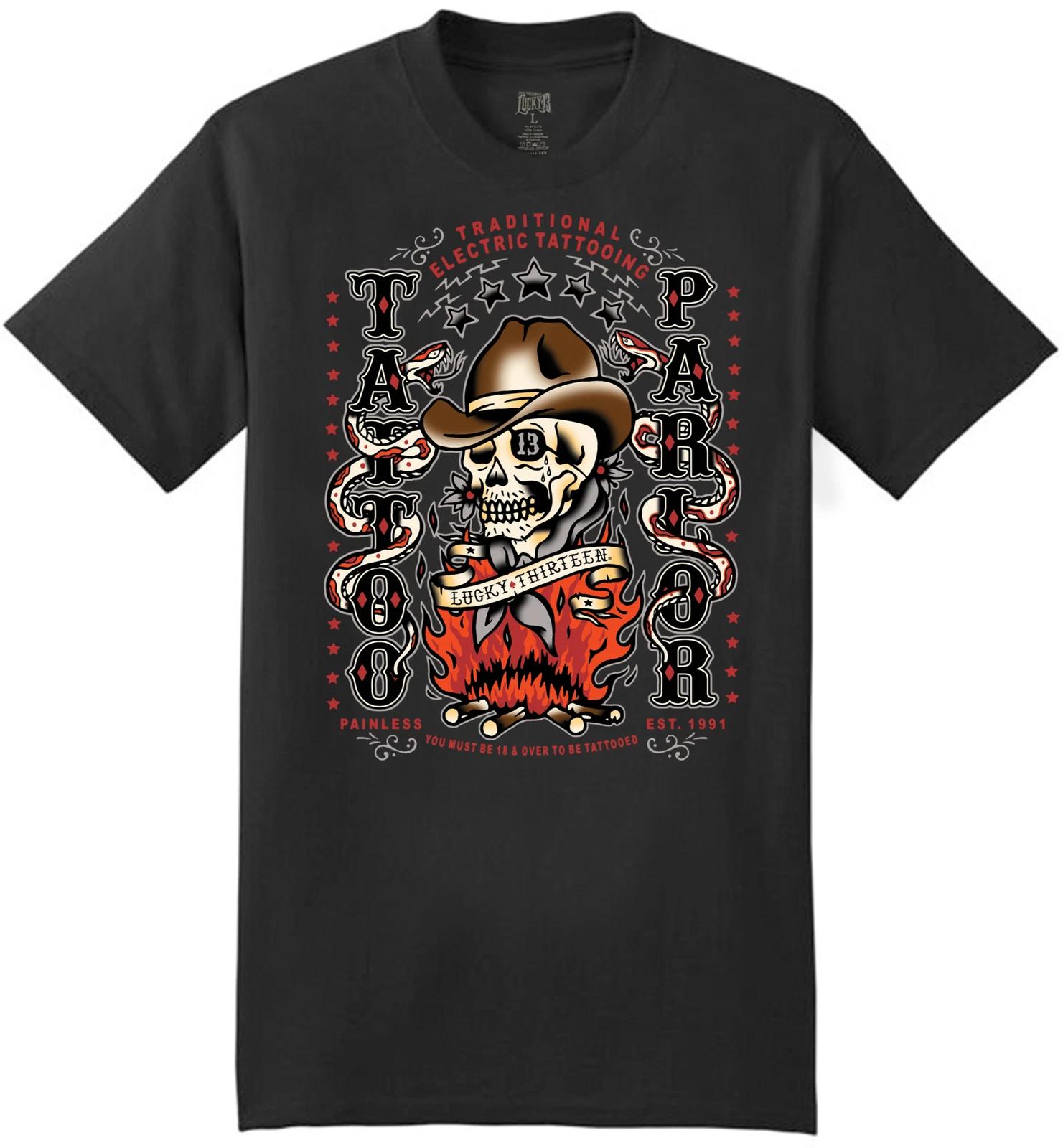 Authentic LUCKY 13 The HOWDY T-Shirt Black S-4XL NEW 2XL