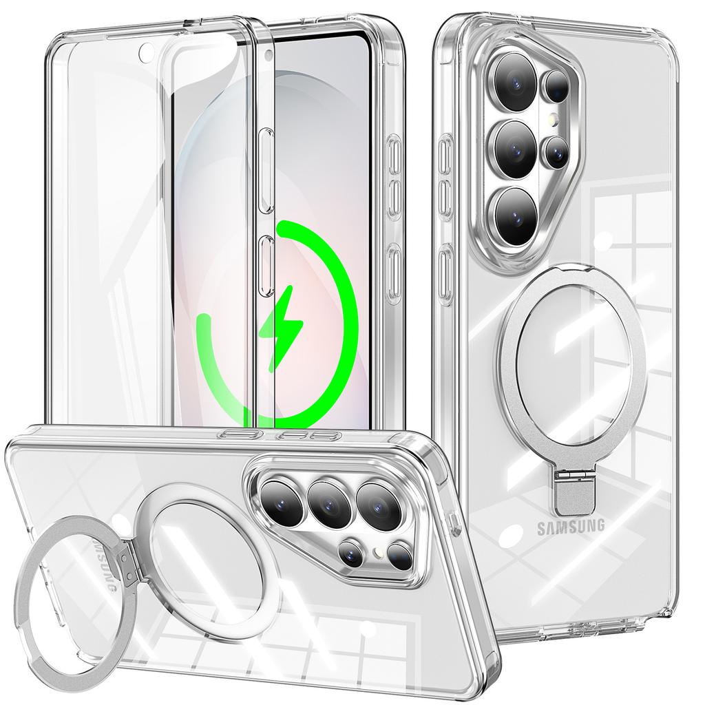 Applicable To Samsung S26Ultra Magnetic Suction Bracket Mobile Phone Case C S25Ultra Anti-drop S24Ultra Protective Case