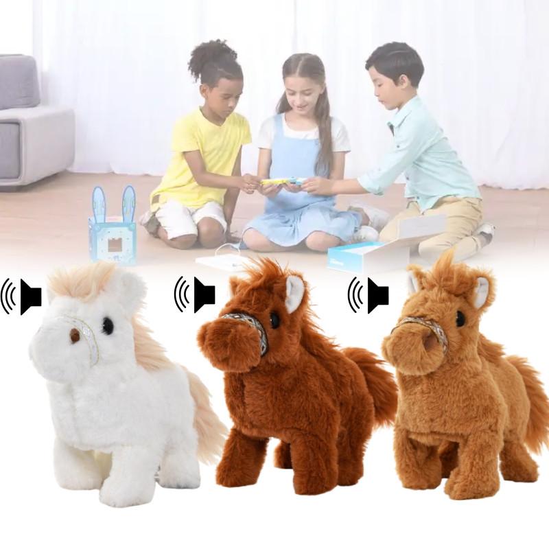 Robot My Realistic Pony Interactive White Plush Toy Children Festival Gifts