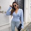 Pullover Sweater for Women with V Neck Drop Shoulder Sleeve Cutout Waist Sizes S To L Autumn Winter Fashion