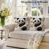 2pcs 3D Embossed Style Panda Throw Pillow Cover Cute Animal Cushion Case for Home Sofa Bedroom Decor Cushion Cover