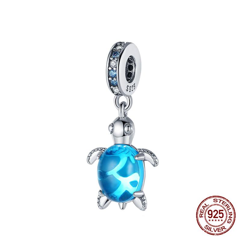 Charm Copper Marine Life Starfish Turtle Charm Bead Fits Women 3Mm Original Bracelet Necklace Diy Fine Jewelry Gift