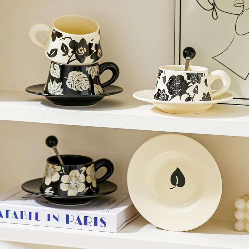 Creative Office Worker Afternoon Tea Coffee Cup Saucer Set Ceramic Cup High End Sense Housewarming Wedding Socks Gift Cup