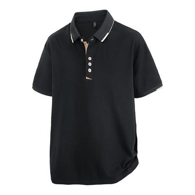 Sommer Eis Polohemd Herren Lockerer Kragen Übergröße T-Shirt Kurzarm Herrenbekleidung