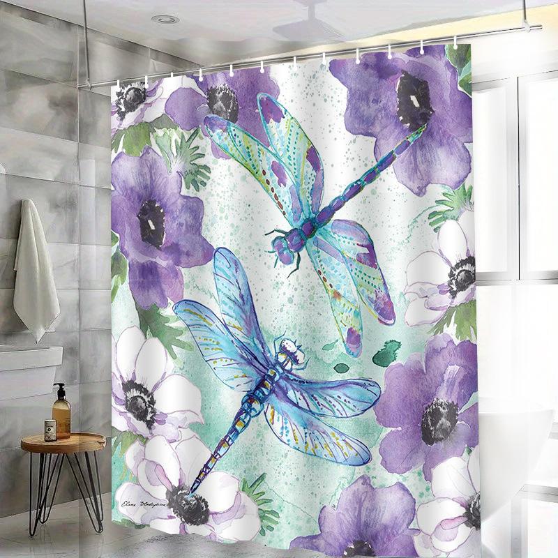 Cartoon Octopus Washable Dirt-Resistant Shower Curtain Shower Head Waterproof Polyester Bath Curtain For Home Decor Accessories