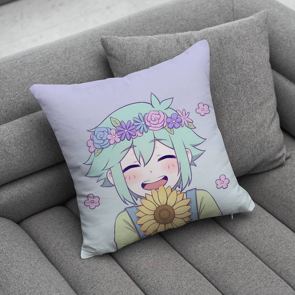 RPG Omori Cartoon Pillowcase Casual Style Decoration Suitable for Home Decoration Excluding Pillow Core