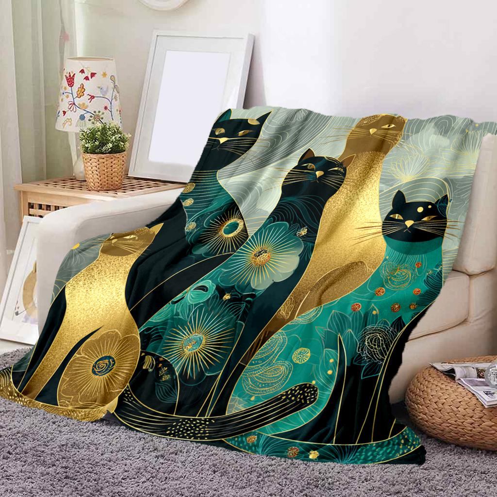 1 Pezzo Coperta in Flanella con Stampa Cartone Animato, Alta Qualità Confortevole per Tutte le Stagioni, Decorazione per la Casa, Calore e Comfort, Perfetta per Regalo di Natale Compleanno