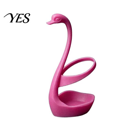 Bathroom Toothbrush Organizer 3D Printed Swan Holder, with Hollow Water-Draining Design, Black White Breathable Stand Dual Color, Widened Stable Base,