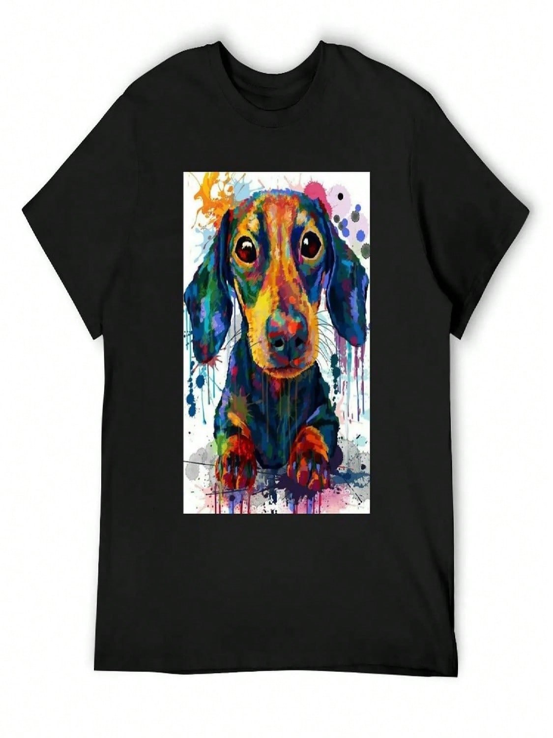 Dachshund Dog Art T-Shirt Anime Tshirt Football T Shirt Blacks Funny T Shirts For unisex S разноцветный