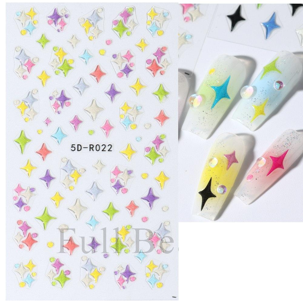 

5D красочный маникюрный декор для ногтей, ползунки с рельефной гравировкой и тиснением бабочки, наклейки для ногтей, наклейки для дизайна ногтей, наклейка