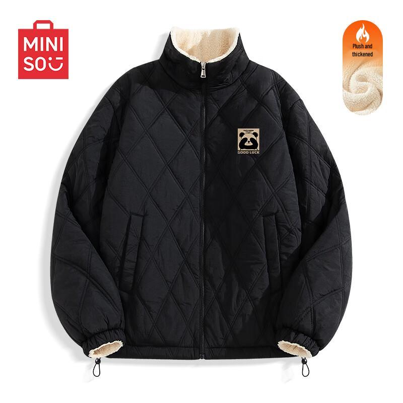 

MINISO Unisex Plush Padded Stand-Collar Winter Jacket M