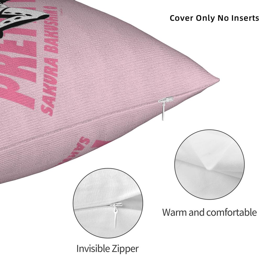 Umamusume Pretty Derby Sakura Bakushin O Pillowcase Printing Polyester Cushion Cover Gift  Throw Pillow Case Cover Home Square