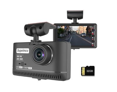 Store Supply IPS Dash Cam with 4 QHD Image Front and Rear Simultaneous 32GB Card Super Capacitor Power Radio Interference and Noise Continuous Impact