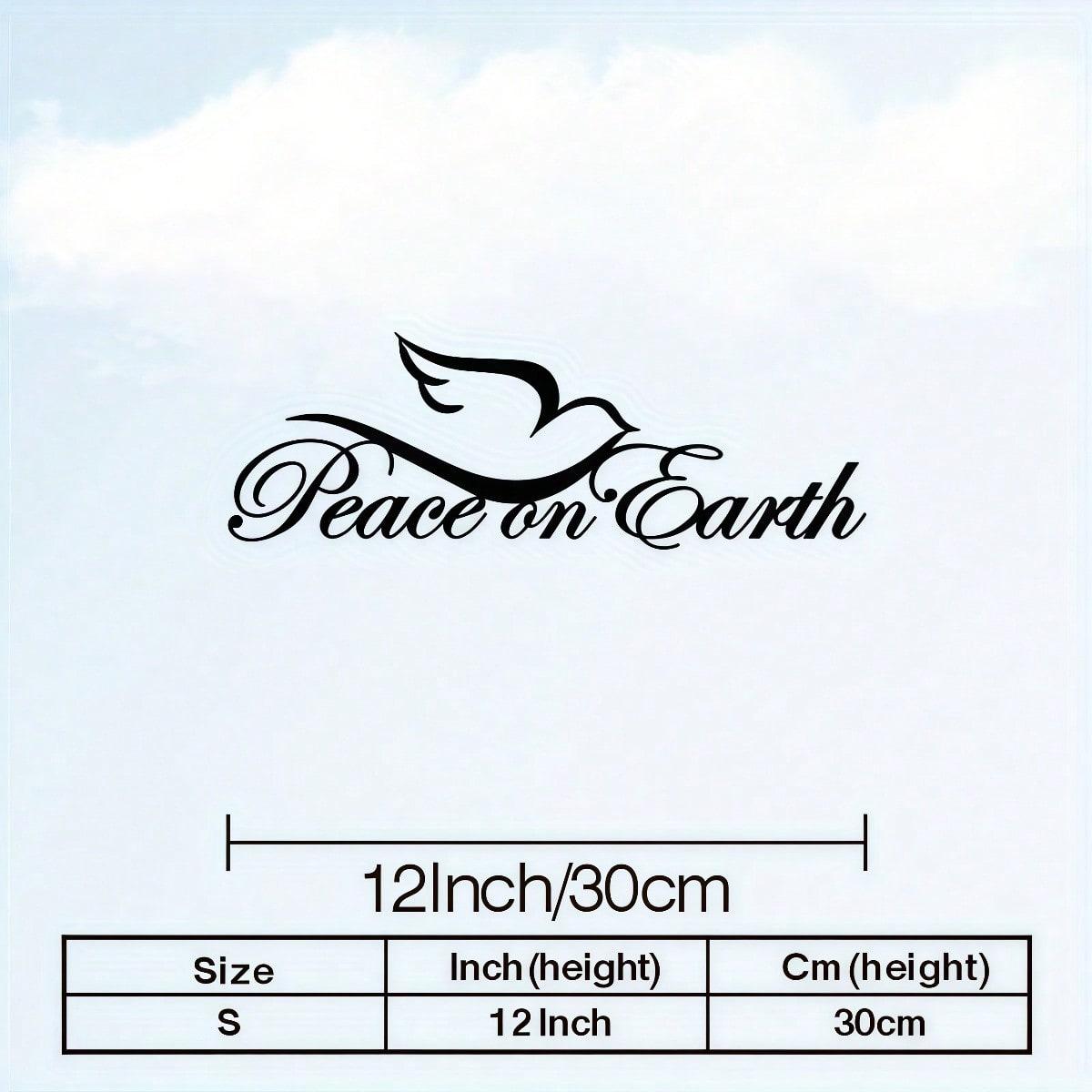 Vintage Iron Dove Wall Art Peace on Earth Rustproof Christmas Decor Gift
