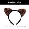 Leopard Pattern Cats Ear Hairhoop for Women Girl Cosplay Costume Hairband Halloween Theme Party Dressingup Headpiece