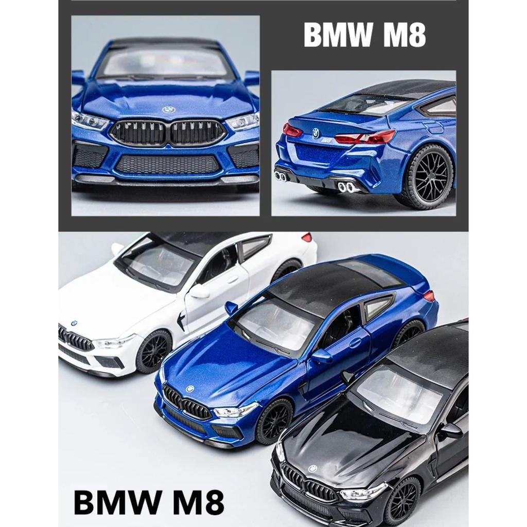 1/32 BMW Series M8 Supercar Alloy Diecasts & Toy Vehicles Metal Toy Car Model Sound and Light Collection Kids Toy