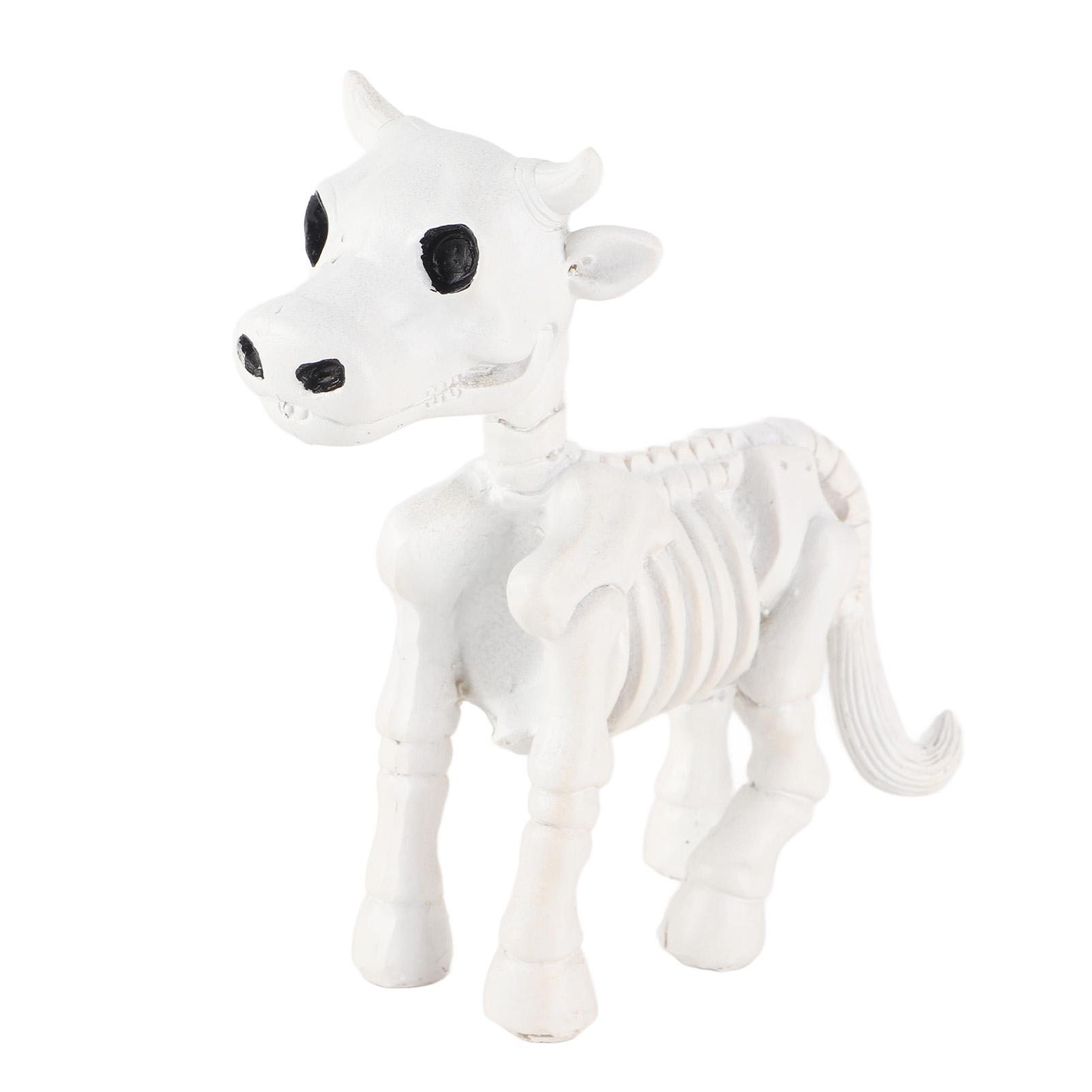 

Cow Skeleton Halloween Decor Resin Statue Decorative Prop Indoor Outdoor Home Decoration