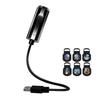 Flexible Neck USB Plug Projection Lamp 360 Degree Rotating Night Light  Halloween