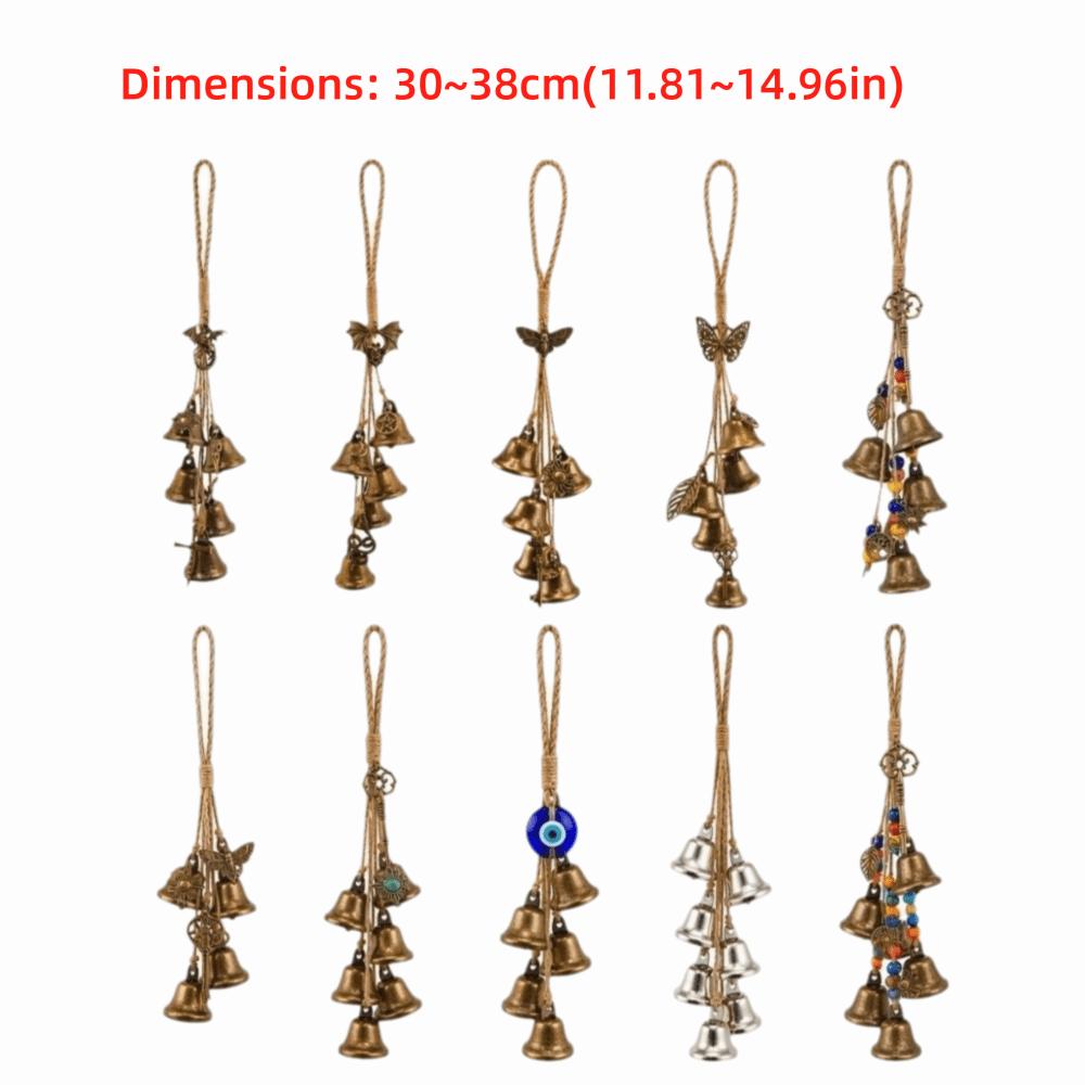 Vintage Metal Bell Pendant Bronze Bell Pendant Door Hanger Wind Chime Bell  Window Hanging